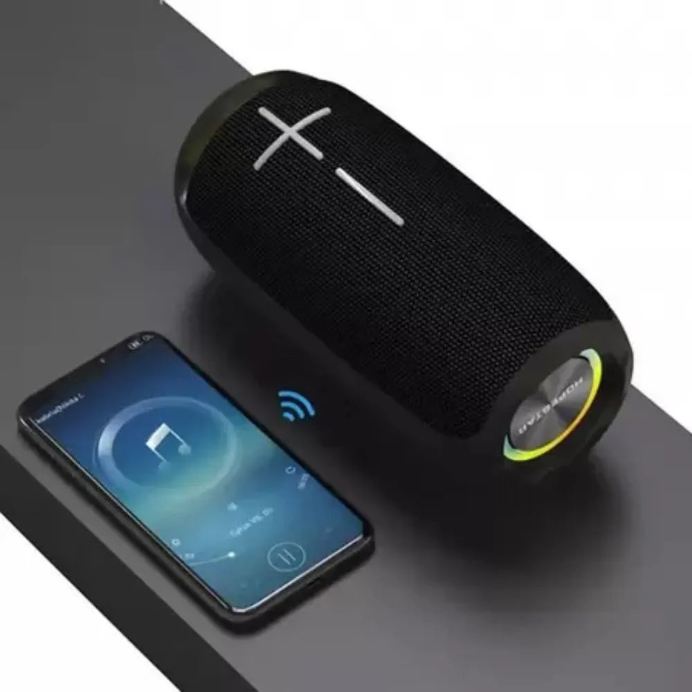 CAIXA DE SOM BLUETOOTH 20W À PROVA D'ÁGUA IPX6 LED RGB - KAIDI - KD-828