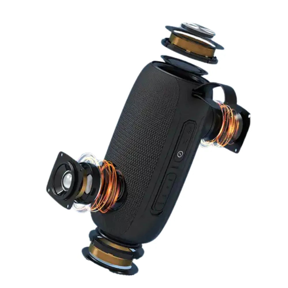 CAIXA DE SOM BLUETOOTH 20W À PROVA D'ÁGUA IPX6 LED RGB - KAIDI - KD-828