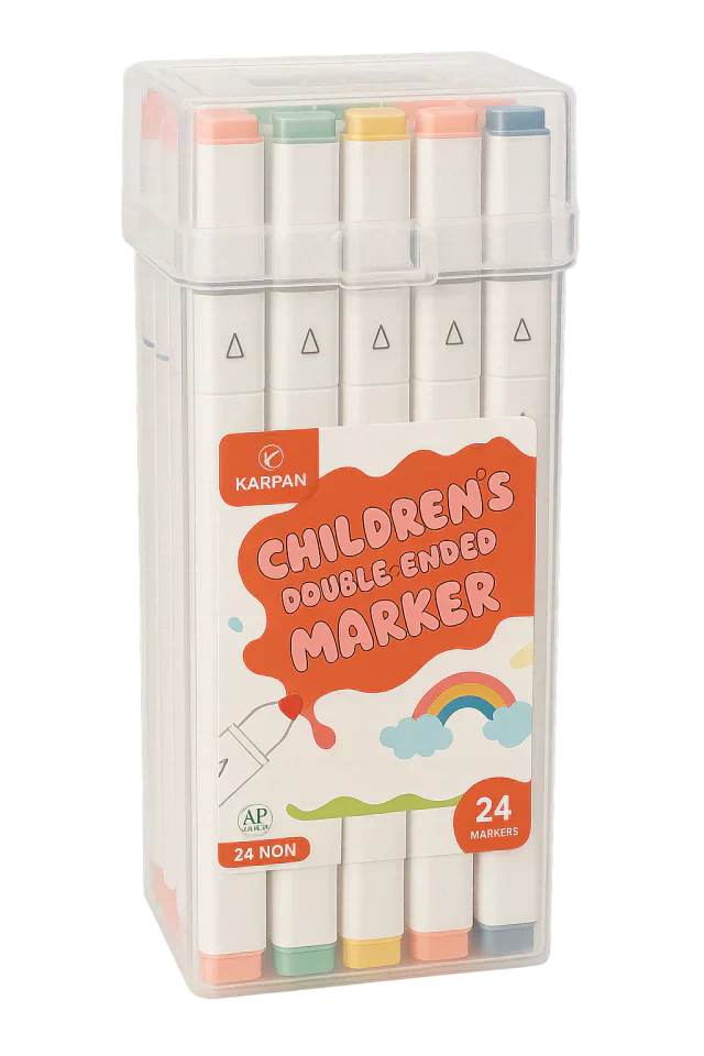 KIT 24 CANETINHAS MARCADORAS PONTAS DUPLA KA-2516