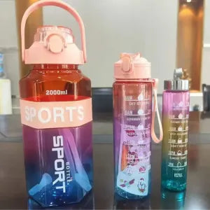 KIT 3 GARRAFAS FRASES MOTIVACIONAIS SPORT