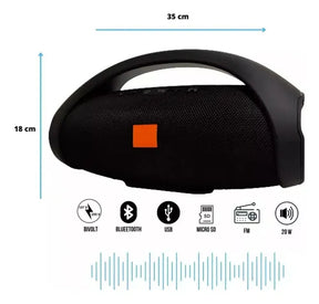 Caixa De Som Alto-falante Boombox 35cm Portátil Bluetooth