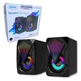 CAIXA DE SOM PARA PC COM ILUMINAÇÃO LED RGB - KNUP - KP-RO800
