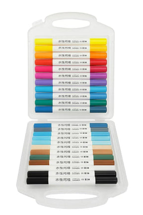 KIT 24 CANETINHAS MARCADORAS ACRÍLICAS PONTA ÚNICA TK-24