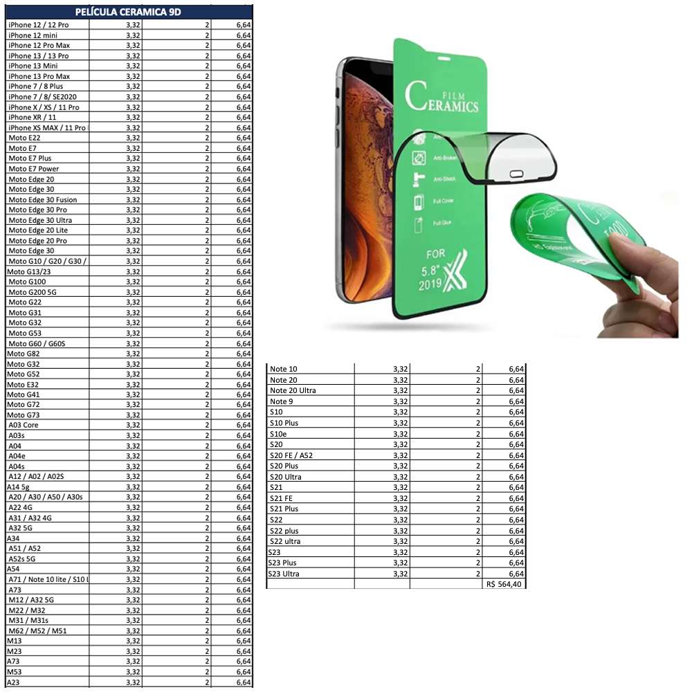 ⭐ KIT 100 PELÍCULAS – “Kit Premium 100 Películas 9D – Alta Proteção + Monte Seus Modelos!”