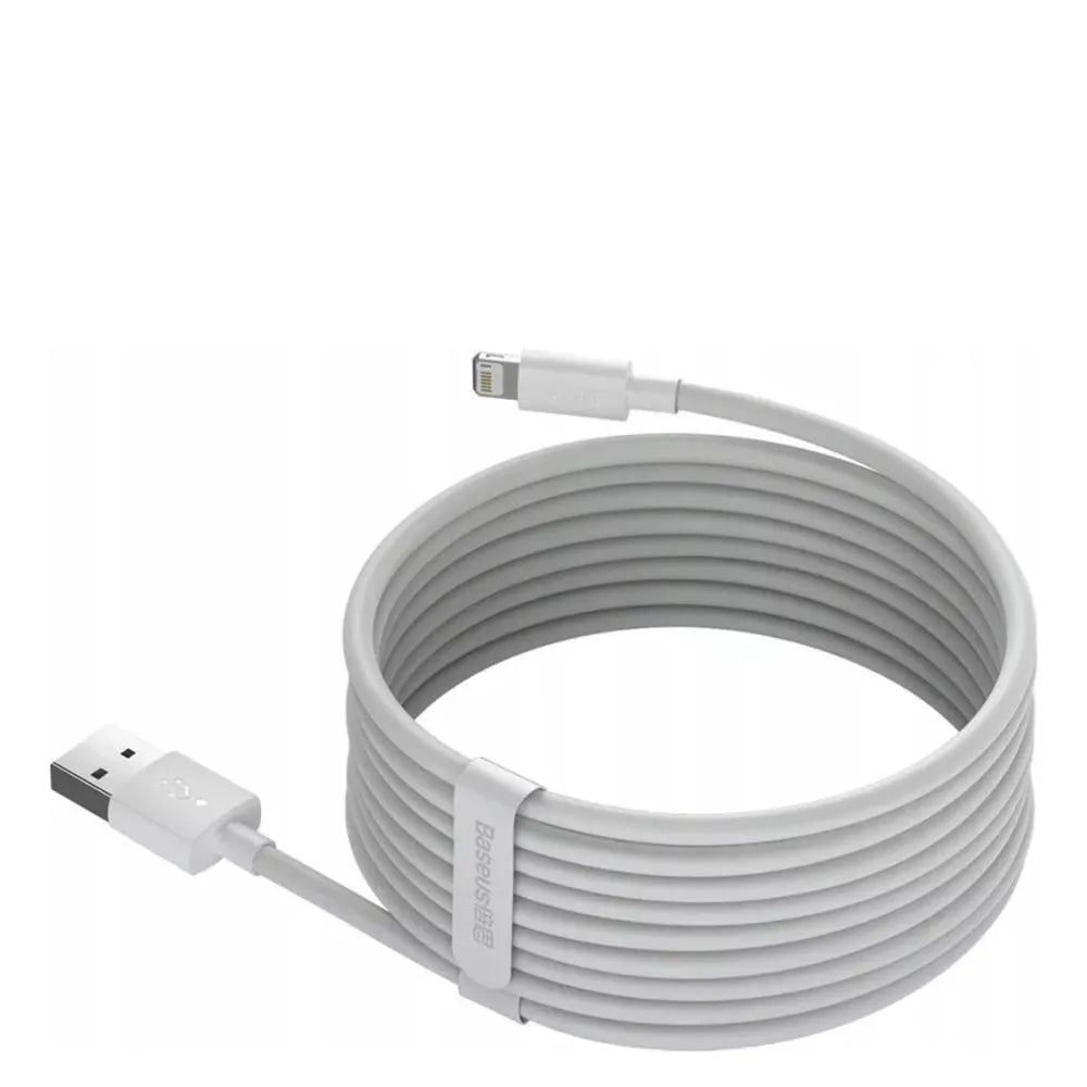 KIT C/ 2 CABOS DE DADOS 2.4A SIMPLE WISDOM USB PARA LIGHTNING 1,5M - BASEUS